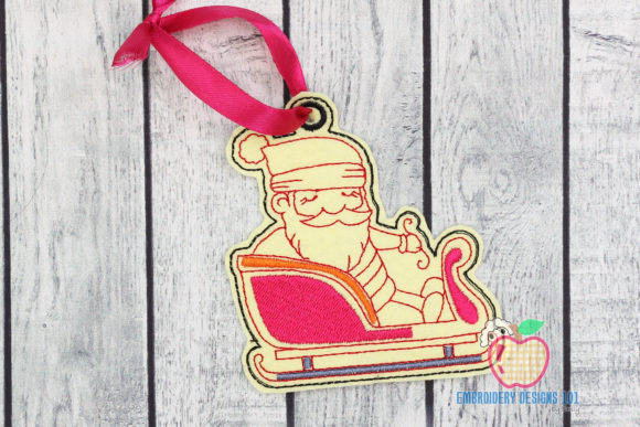 Charming Santa Riding His Sleigh Ornaments