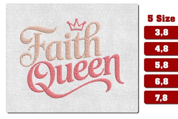 Explore Faith Queen Christian Embroidery Design