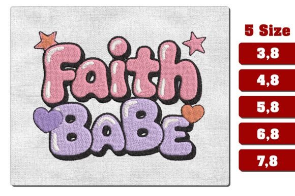 Exploring Faith Babe Christian Embroidery Design