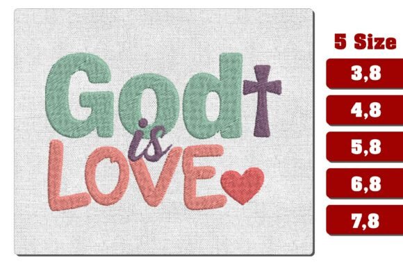 God is Love Christian Embroidery PES Review