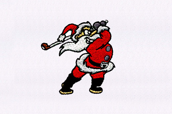 Golf Playing Santa Design: A Festive Touch