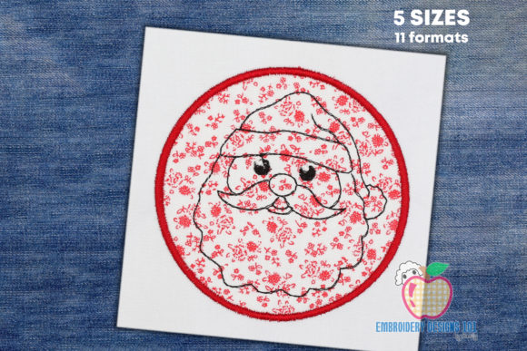 Santa Face in Circle Applique: A Festive Embroidery Review