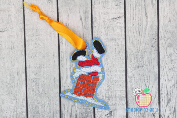 Santa Stuck in the Chimney: A Festive Embroidery Gem