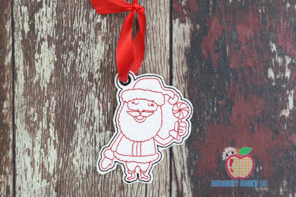 Santa with Candy: A Charming ITH Ornament