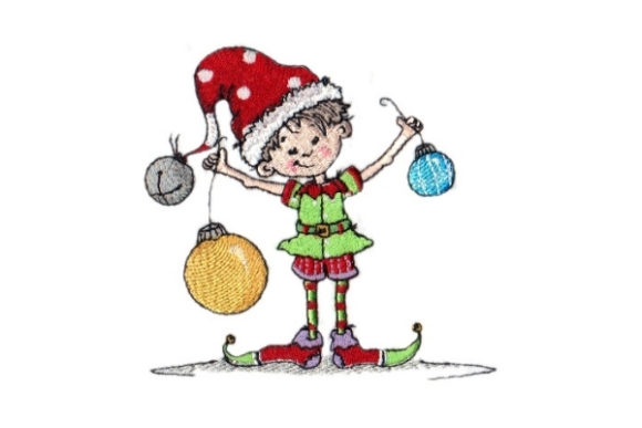 Sassy Noah Elf: A Festive Embroidery Design