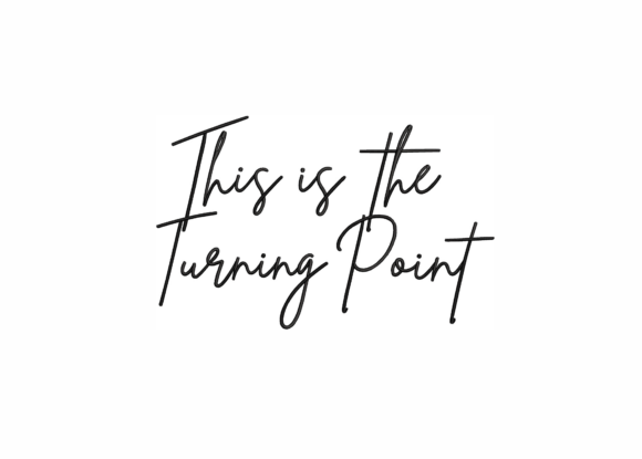 This is the Turning Point: A Modern Minimalist Embroidery Design