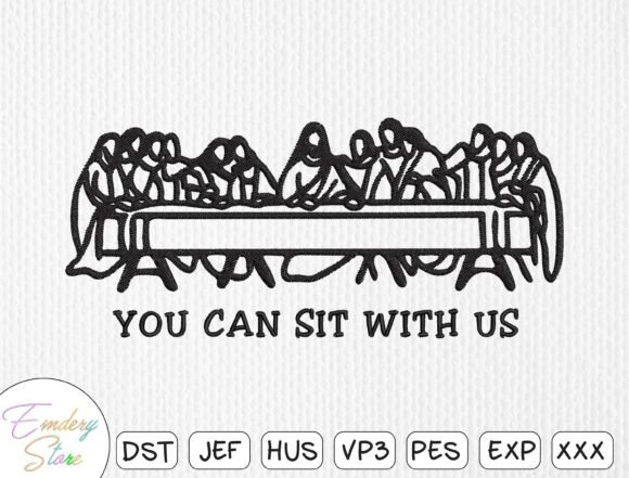 “You Can Sit With Us” Last Supper Embroidery